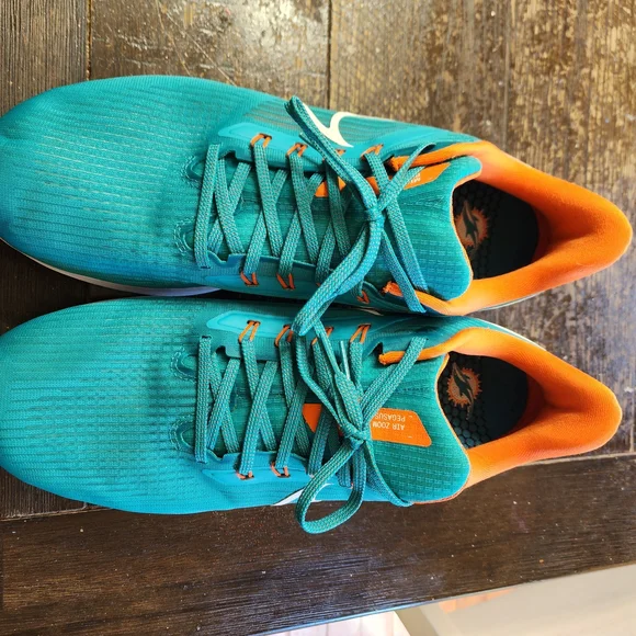 Miami Dolphins Nike Aqua Zoom Pegasus 39 Running Shoe - Picture 3 of 7